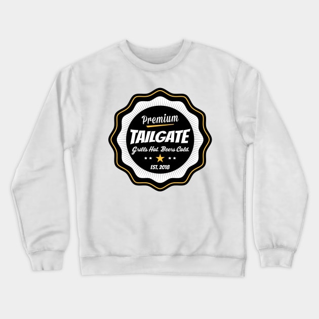 Grills Hot. Beers Cold. : Premium Tailgate Crewneck Sweatshirt by FOOTBALL IS EVERYTHING